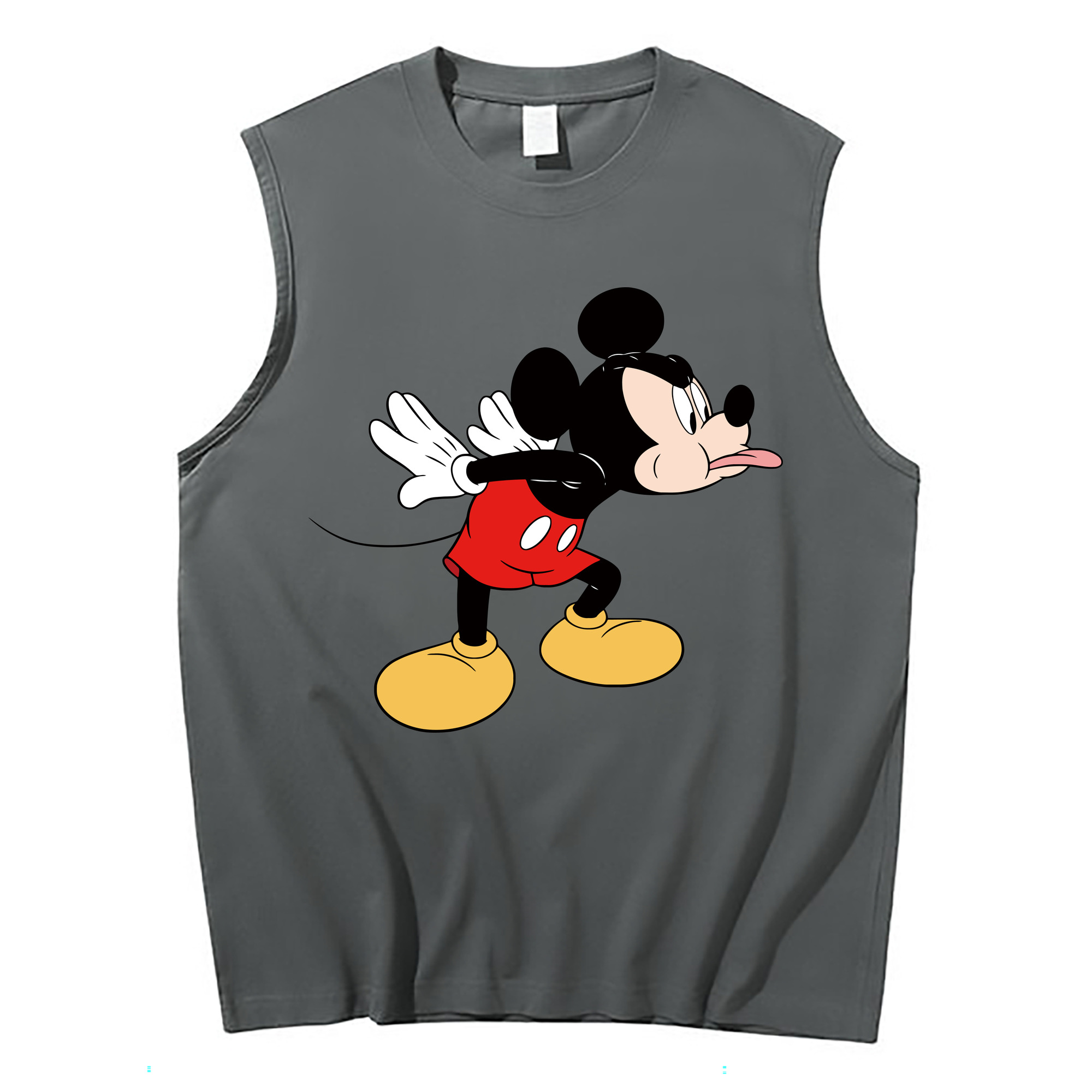 ミッキーマウス Mickey Mouse コットン100％タンクトップ（フロントプリント）